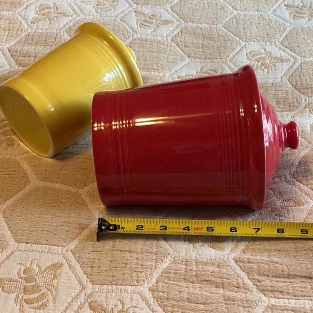 FIESTA WARE CANISTERS W LIDS - Picture 3 of 4